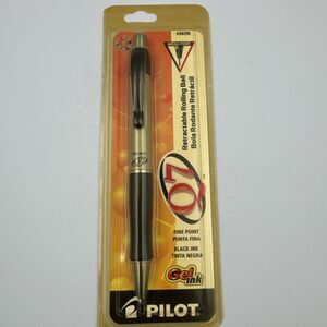 Pilot Q7 Gel Ink Pen Needle Point Rollerball‎ Black Ink Silver Barrel New